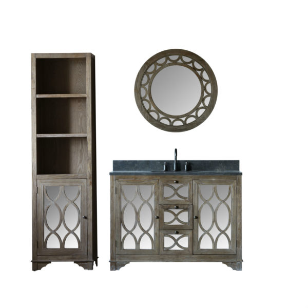 WN7448 WITH MIRROR WN7401-M AND SIDE CABINET WN7424-MED