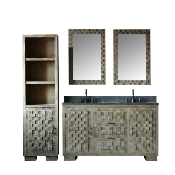 WN7660 WITH TWO MIRRORS WN7624-M AND SIDE CABINET WN7622-MED