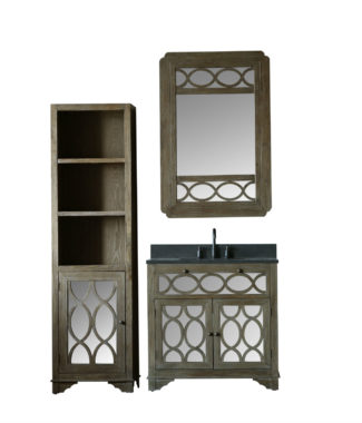 WN7436 WITH MIRROR WN7431-M AND SIDE CABINET WN7424-MED