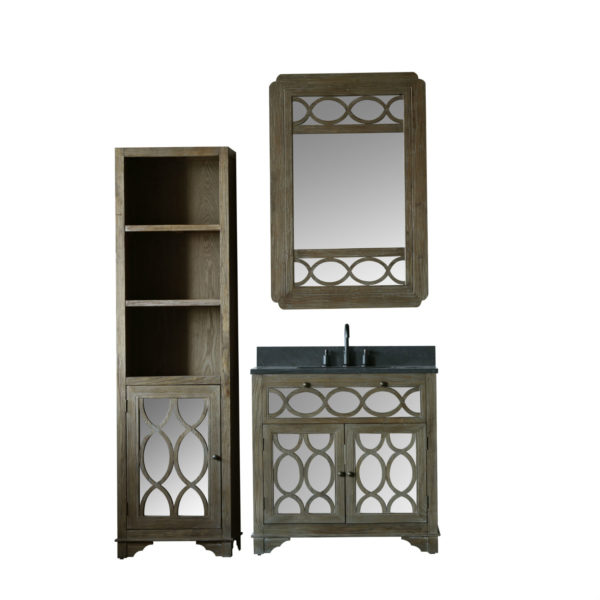 WN7436 WITH MIRROR WN7431-M AND SIDE CABINET WN7424-MED